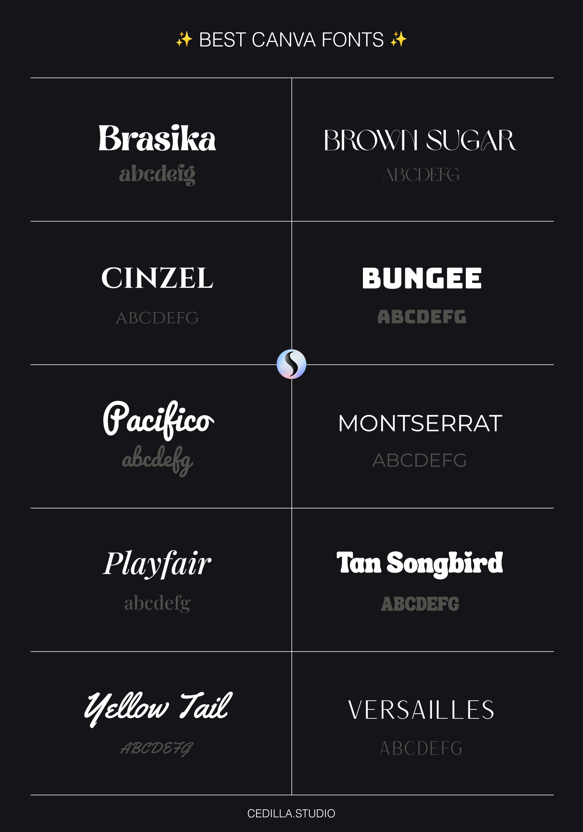 Best Canva fonts for design projects