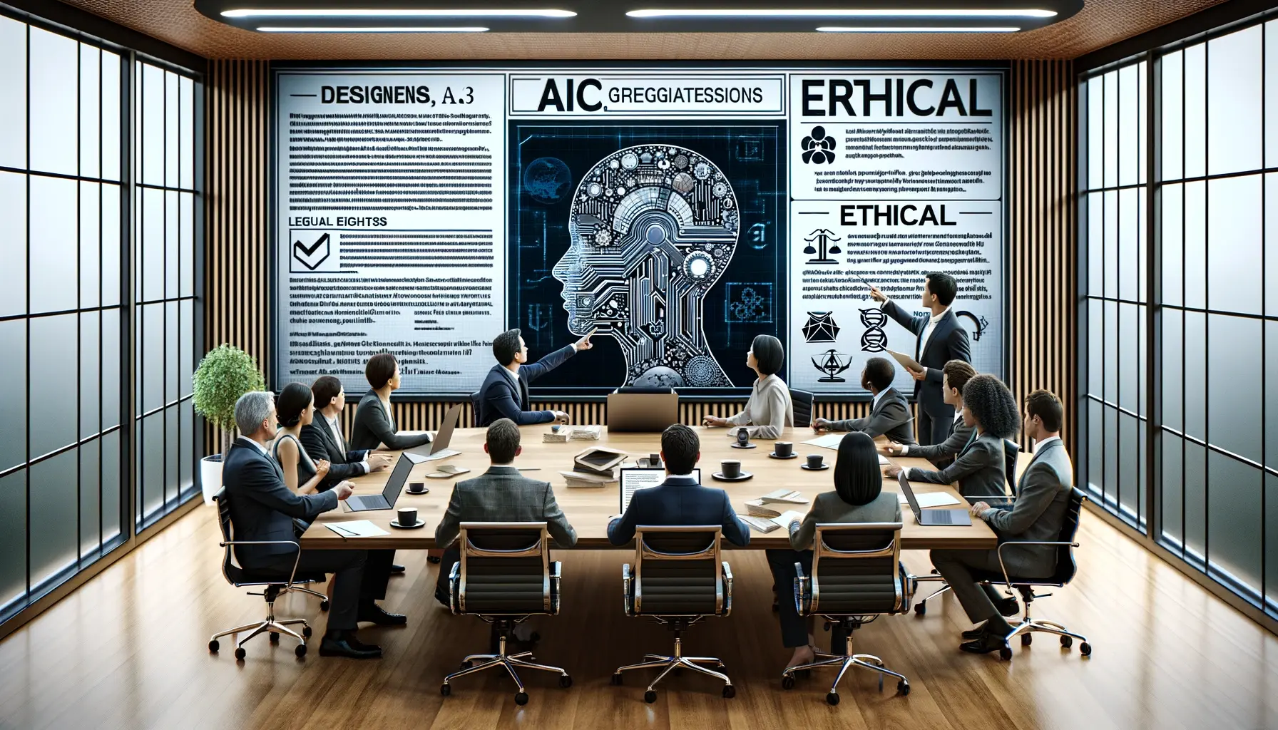 meeting room with diverse range of designers
